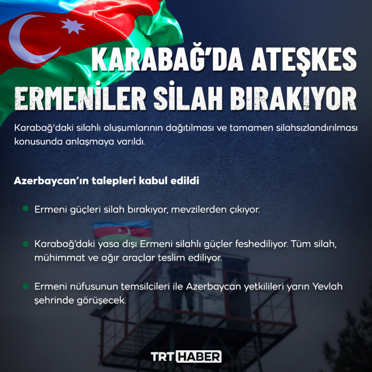 Azerbaycan: Ermeniler Hankendi şehrinde kasıtlı yangınlar çıkarıyor, arşivleri imha ediyor